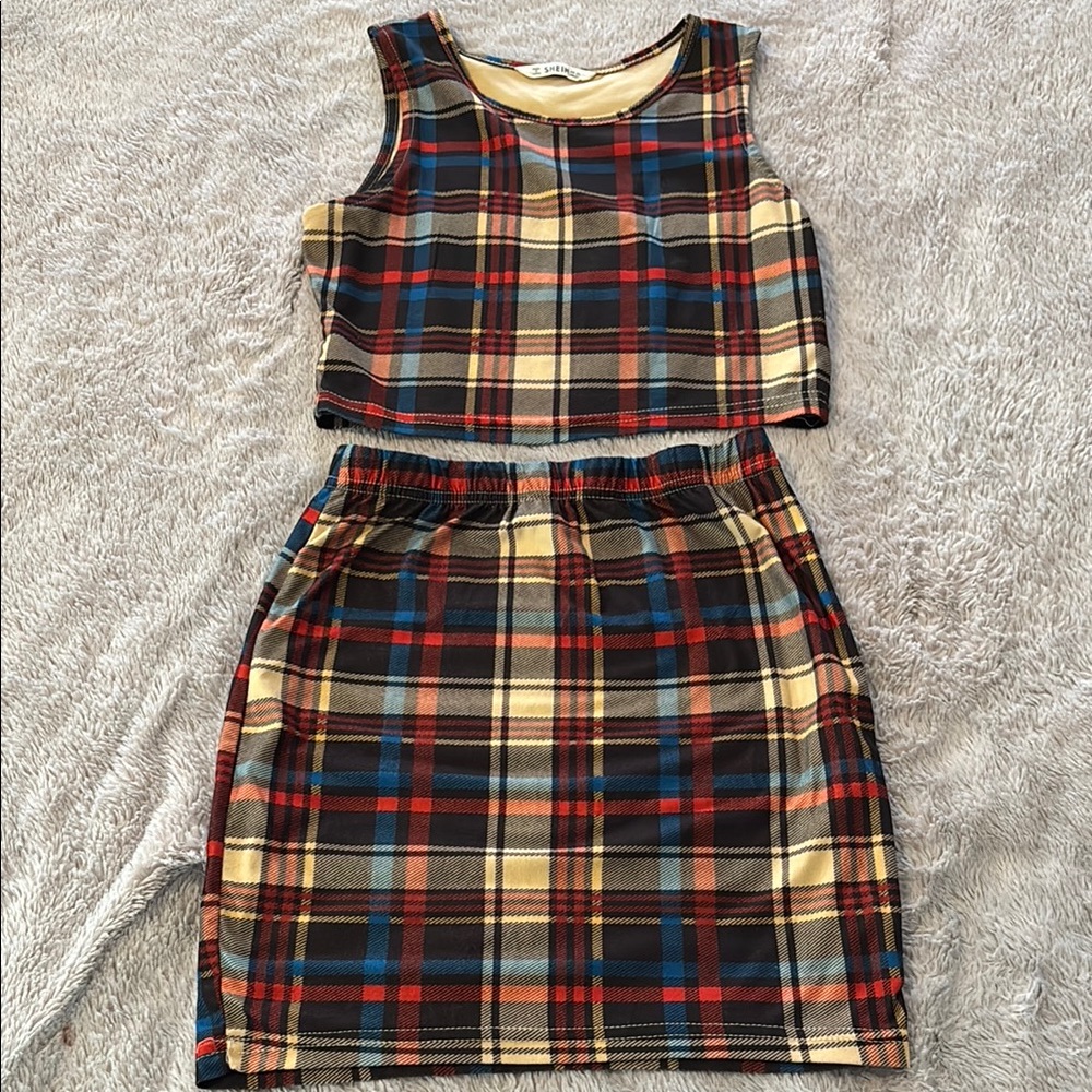 Plaid Two-Piece Set